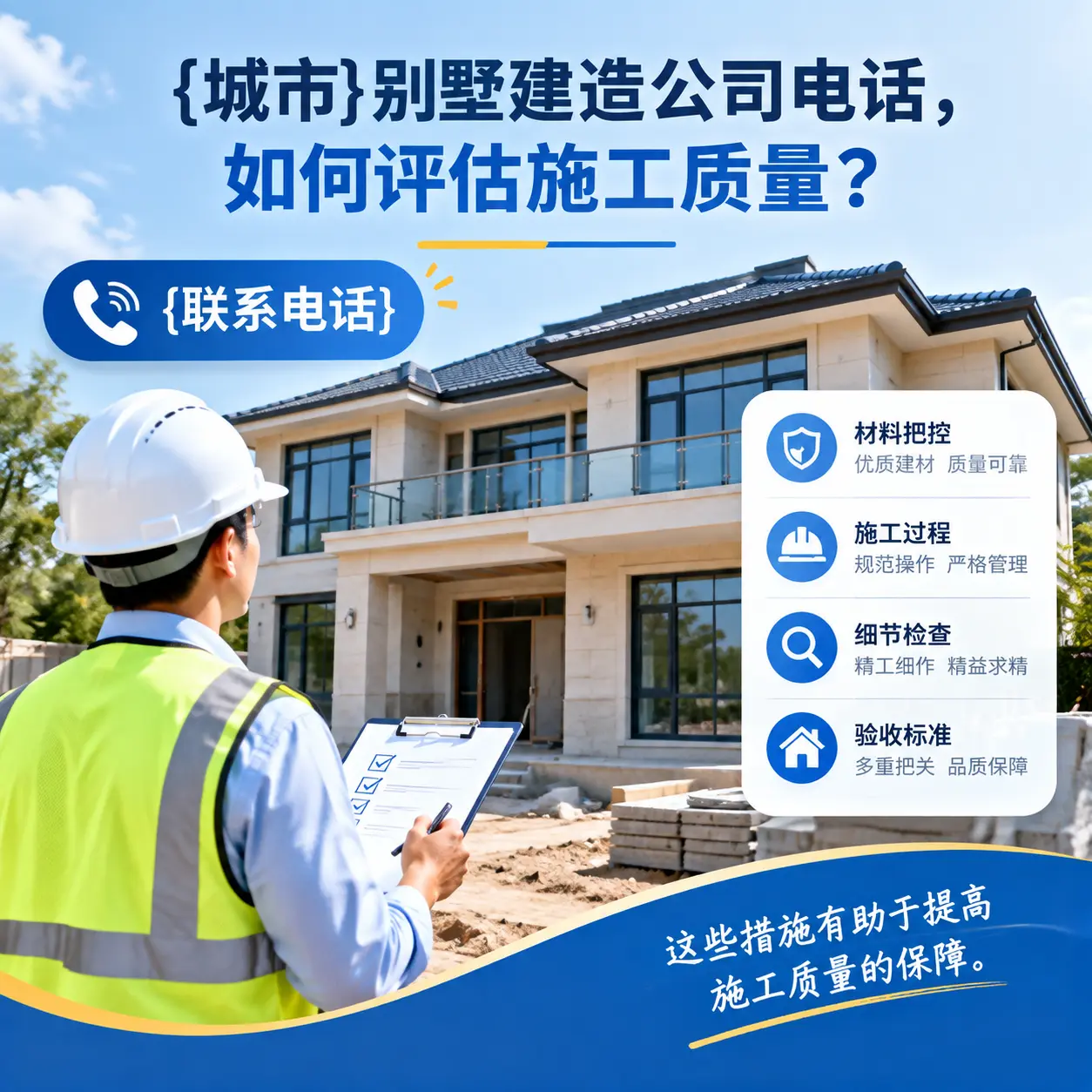 万山别墅建造公司电话，如何评估施工质量？