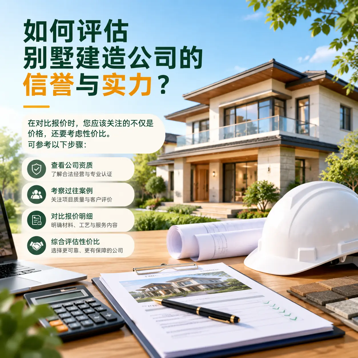 如何评估 万山 别墅建造公司的信誉与实力?
