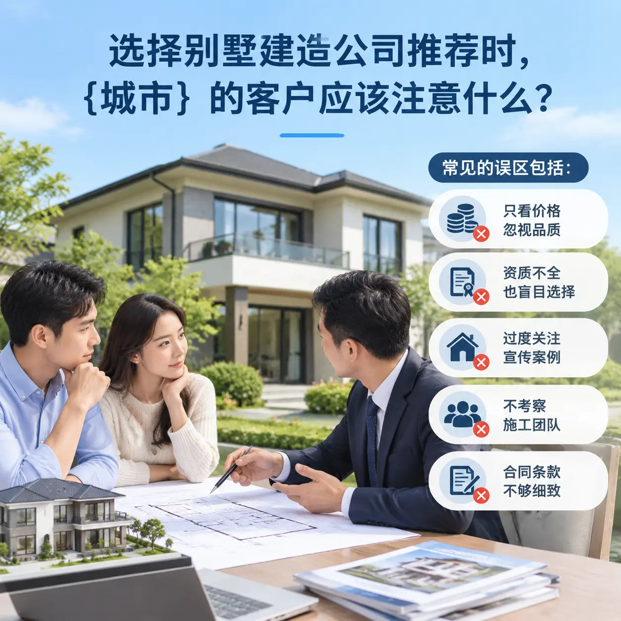 选择别墅建造公司推荐时，万山 的客户应该注意什么？